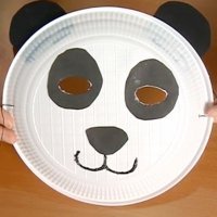 Máscara de oso panda, disfraz casero para carnaval