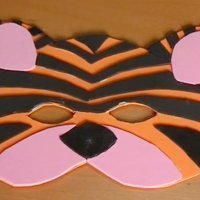 Manualidad de antifaz de tigre para disfraz de carnaval