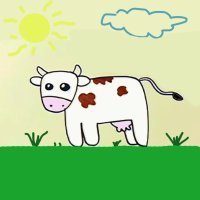 Cómo dibujar una vaca. Dibujos para niños