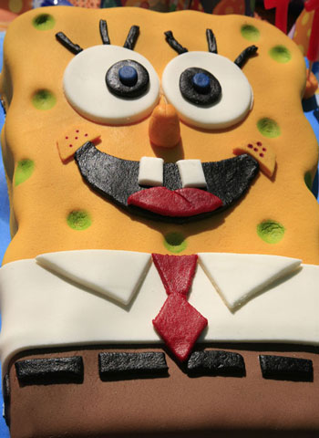 Tarta de Bob Esponja para niños