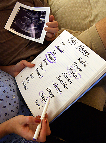 Elegir el nombre del bebé