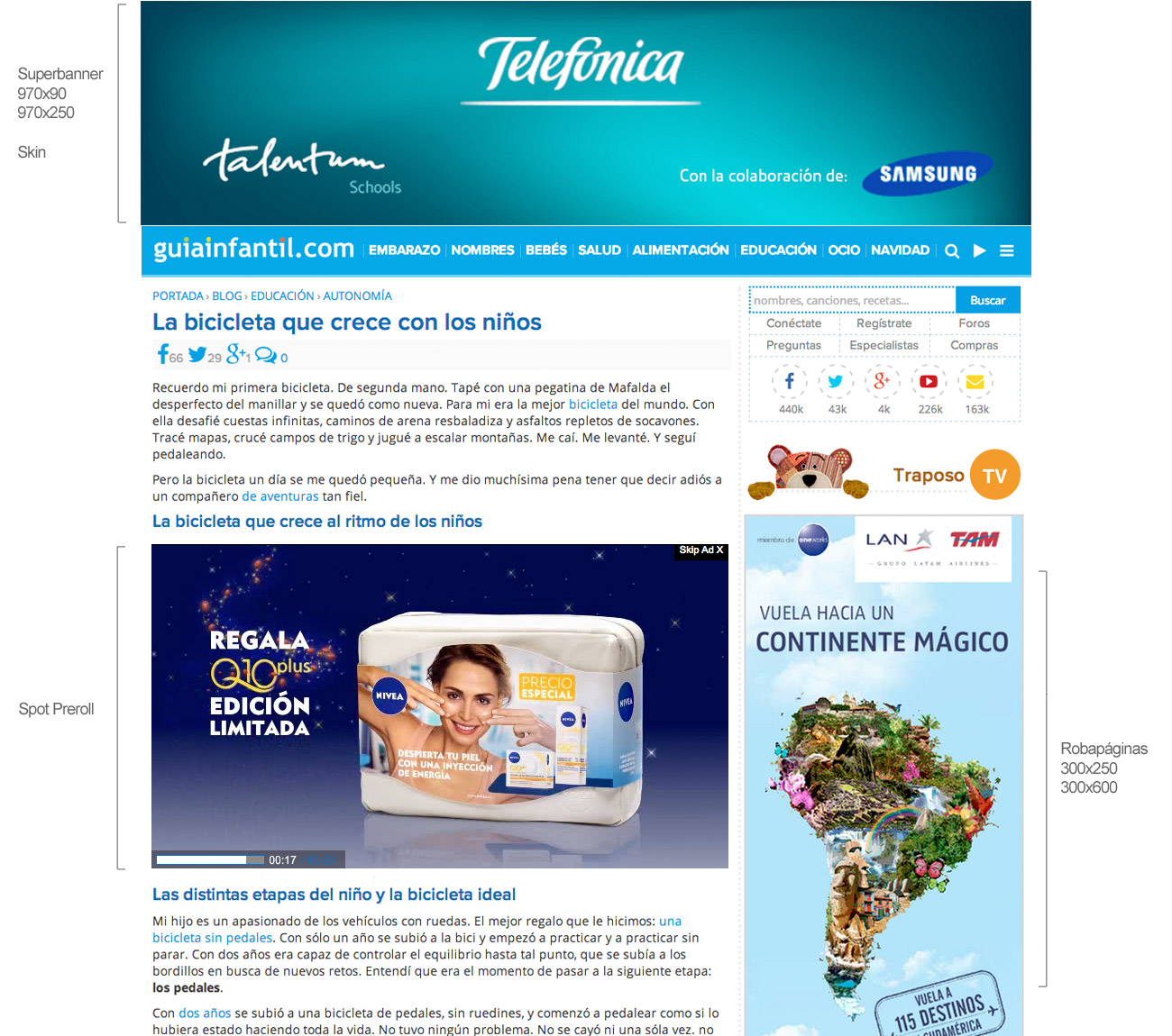 Especificaciones técnicas de publicidad versión PC