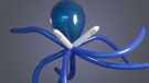 Un pulpo hecho con globos