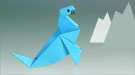 Una foca de papel