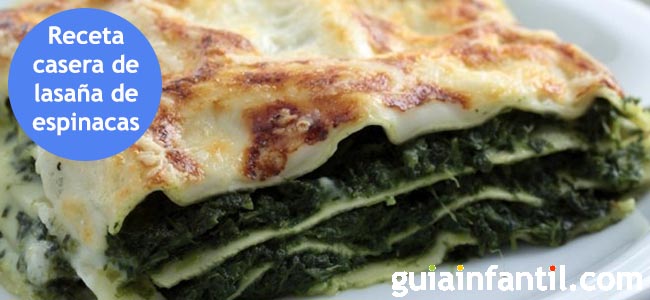 receta casera de lasaña de espinacas