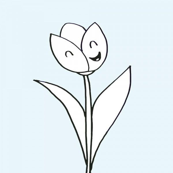 Cómo dibujar un tulipán. Dibujos infantiles de flores Cómo dibujar un tulipán. Dibujos infantiles de flores