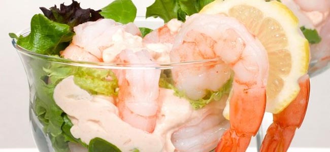 coctel de gambas navideño