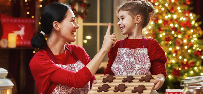cocinar con niño en navidad