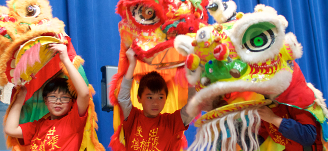 Celebración del Año Nuevo chino en familia