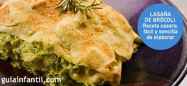 receta de lasaña de brócoli