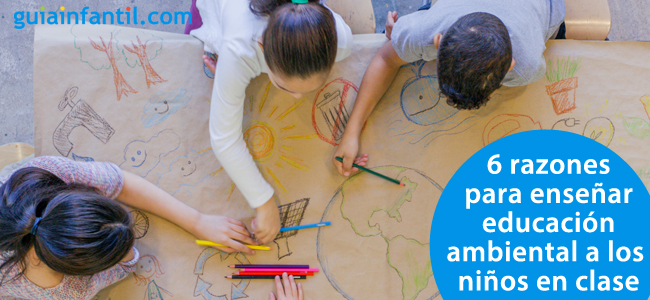 La educación ambiental para los niños en clase