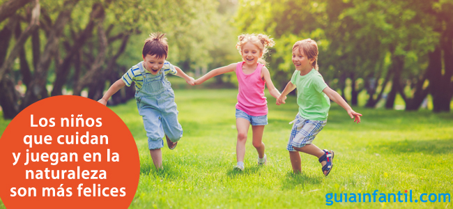 Cuando los niños están en la naturaleza son más felices
