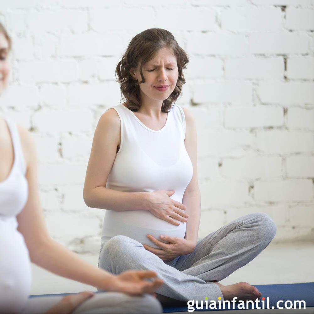 Contracciones de la embarazada durante los ejercicios físicos