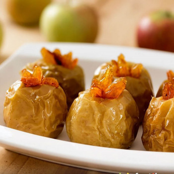 Manzanas asadas en el microondas