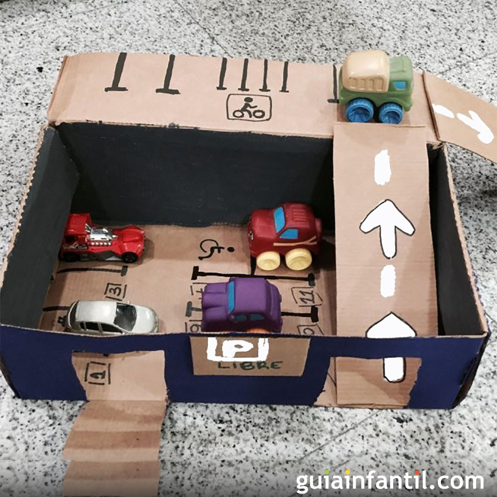 Navidad vertical Pais de Ciudadania Cómo hacer un garaje para coches con una caja