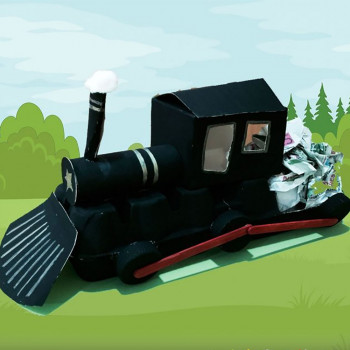 Tren de cartón