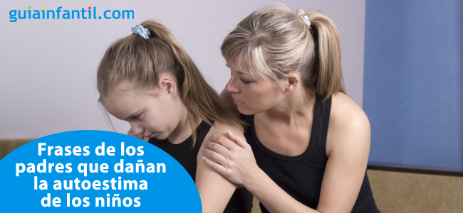 autoestima de los niños dañada por frases de los padres