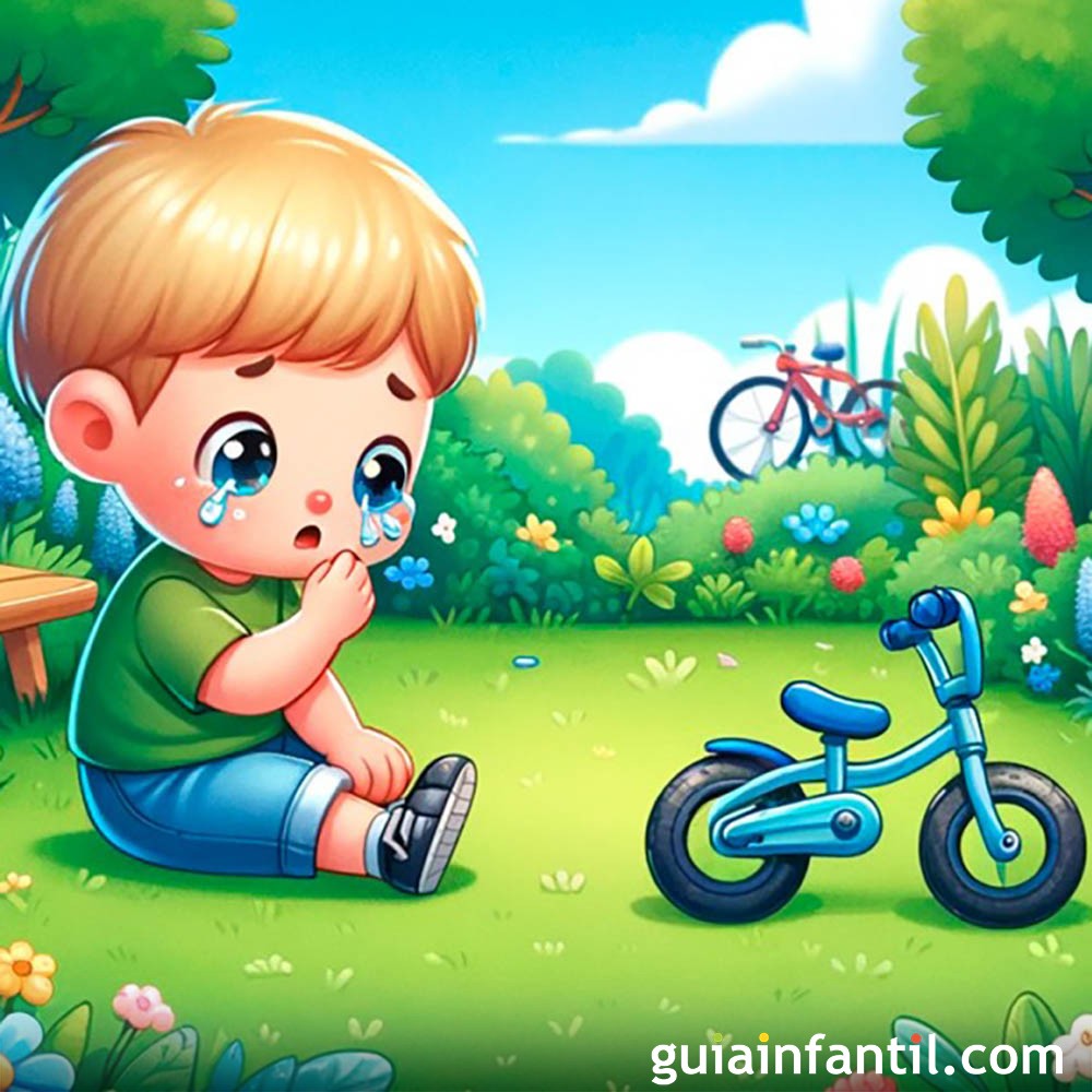 Leo y su bicicleta. Cuento corto para niños sobre la frustración y  perseverancia
