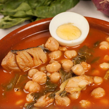 Potaje garbanzos y bacalao