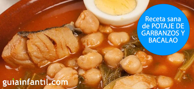 receta de potaje de garbanzos con bacalao