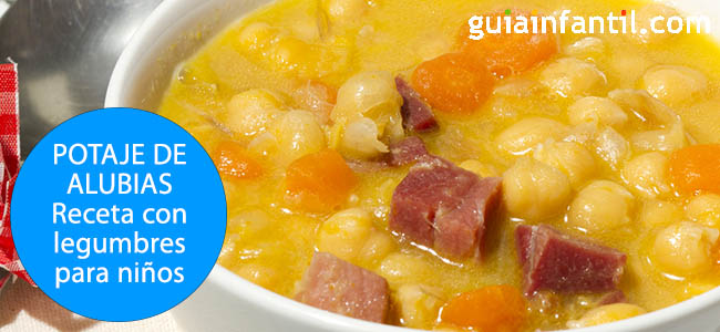 Garbanzos con jamón y zanahoria