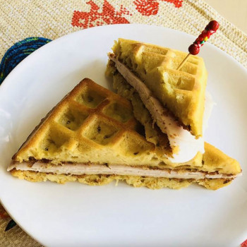 Gofres salados. Receta hecha en casa para los niños