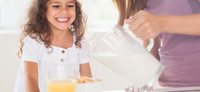 alimentos para un desayuno infantil