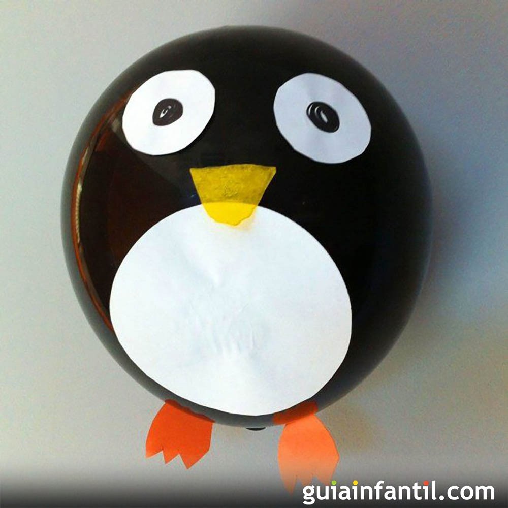 Cómo hacer un pingüino con un globo