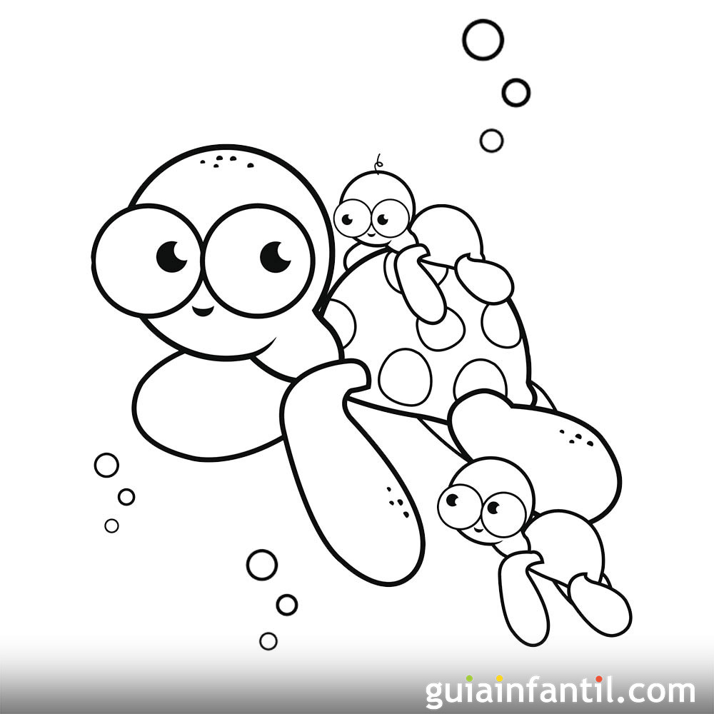 Dibujos de tortugas para imprimir y colorear