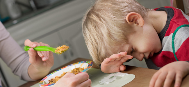 el peso del niño cuando no quiere comer