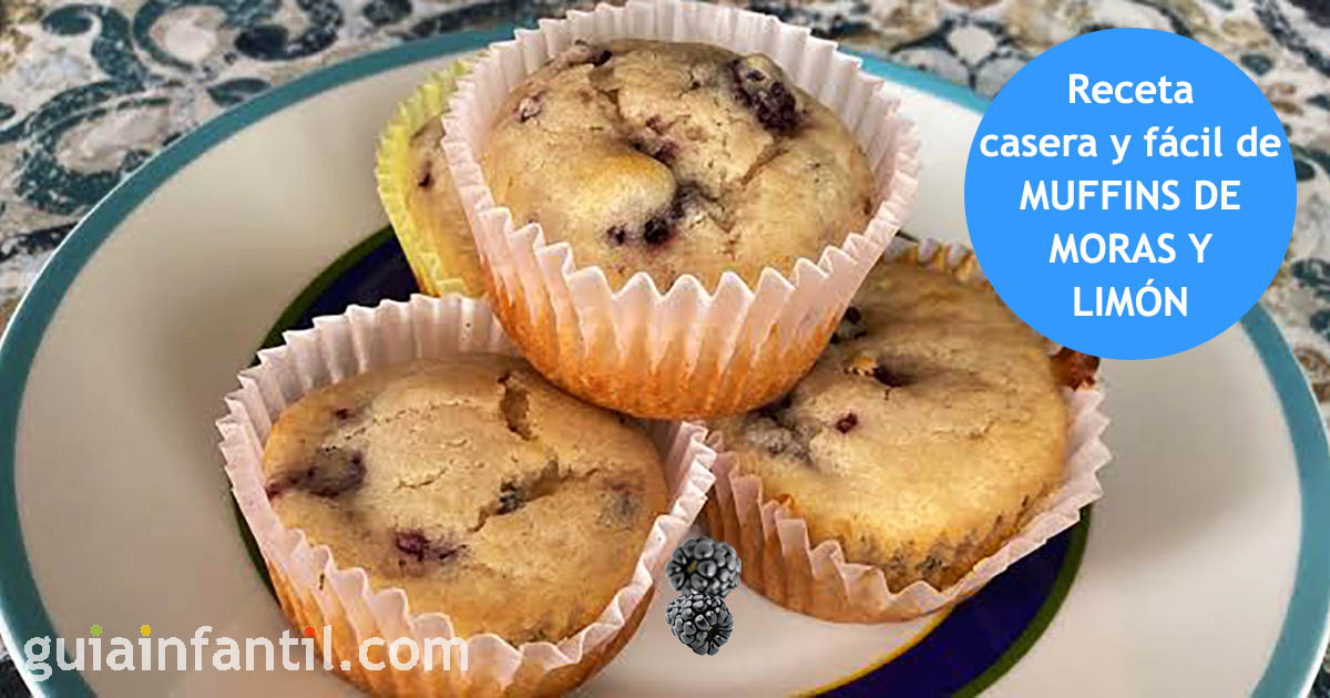 receta de muffins de moras y limón
