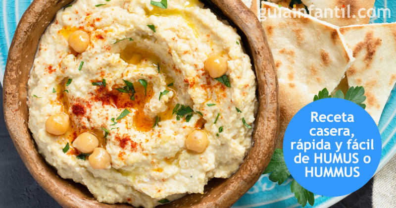 Hummus. Receta de puré de garbanzos para niños