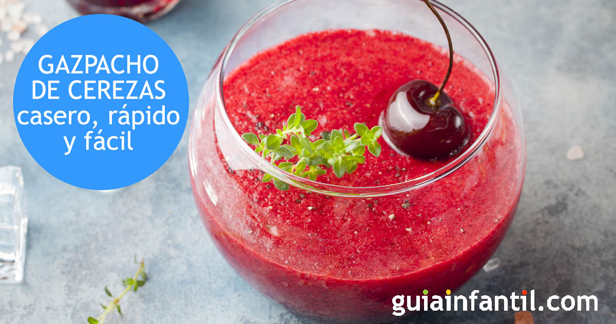 receta casera de gazpacho de cerezas