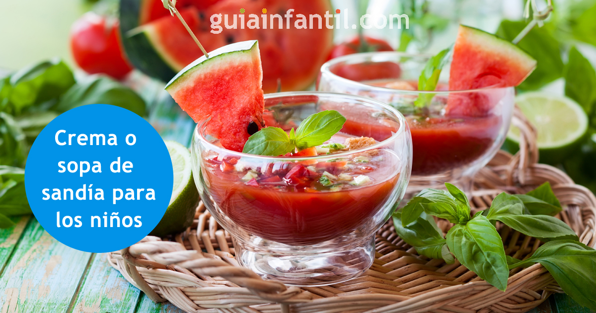 crema de sandía. gazpacho de sandía