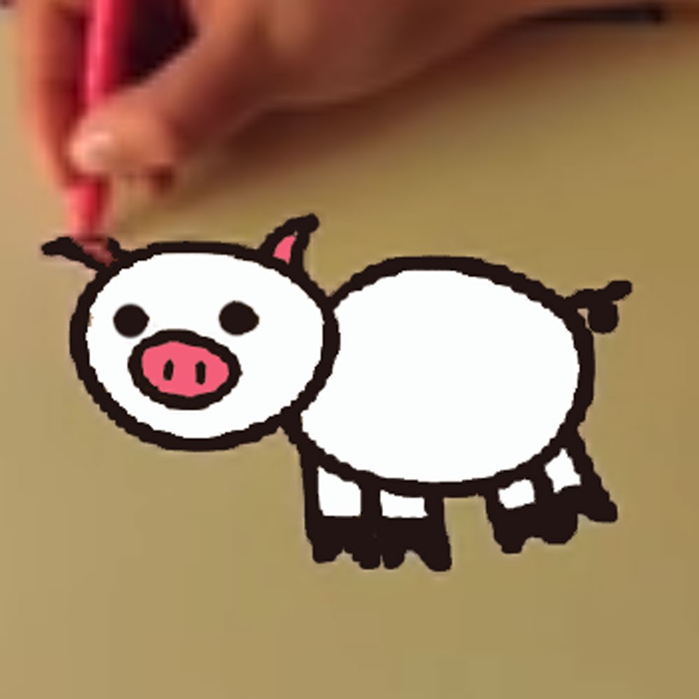 Cómo hacer un dibujo de un cerdo paso a paso