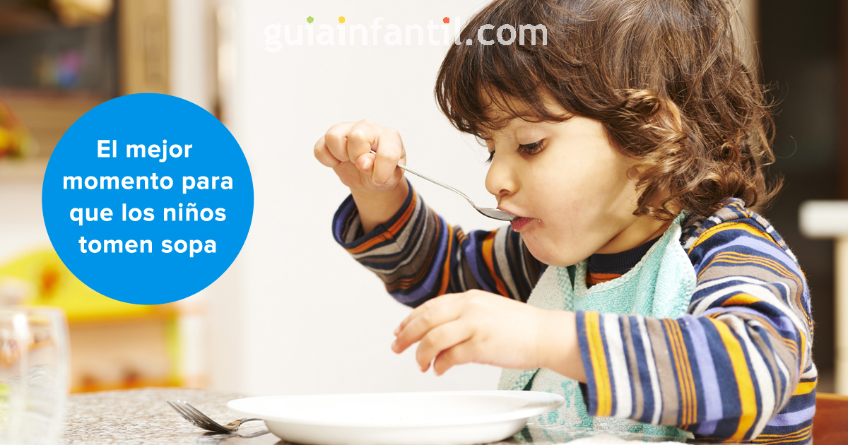 los niños tomen sopa