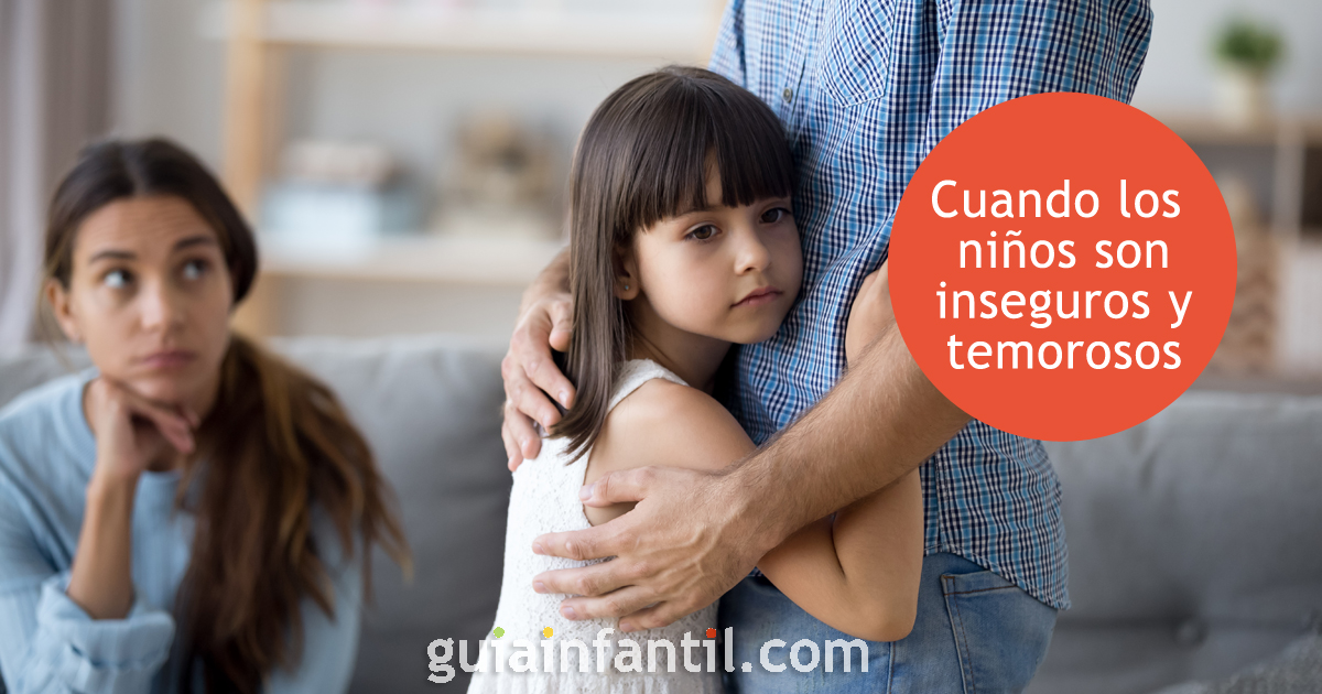 Niños inseguros y temerosos por sus padres