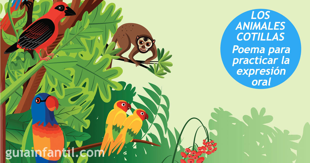 Los animales cotillas. Poema para niños