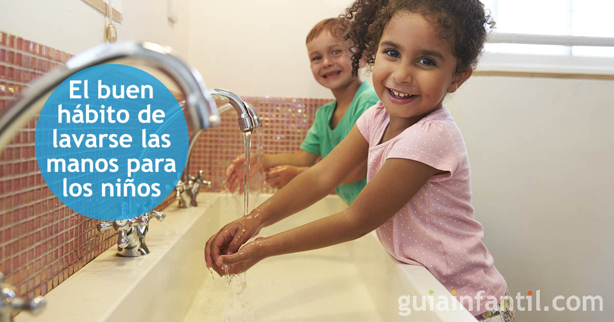 hábito infantil de lavarse las manos