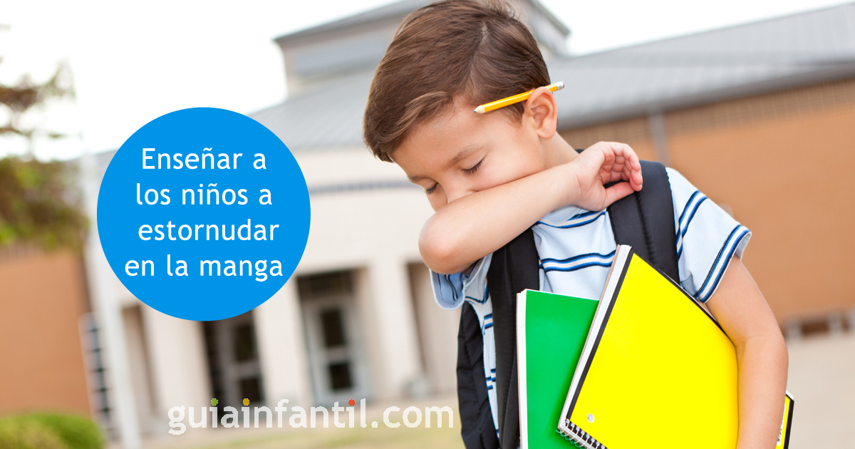enseñar a estornudar en la manga