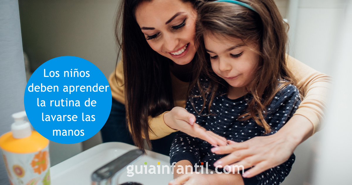 rutina de lavarse las manos