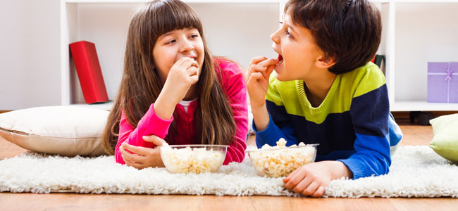 Beneficios de las palomitas para los niños