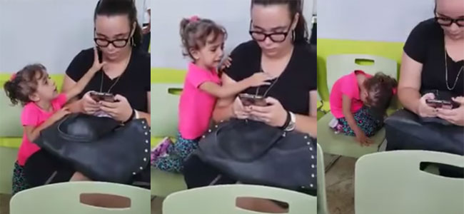 La adicción al mvil de los padres provoca un gran daño en los hijos