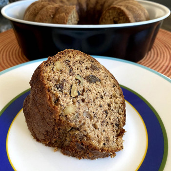 Bizcocho de plátano rico y jugoso