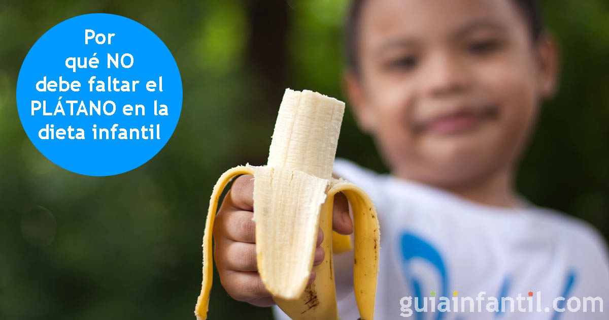 el valor del plátano en la dieta de los niños