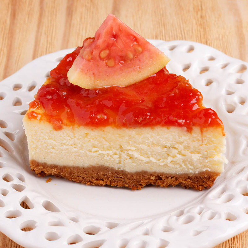 Tarta de queso con guayaba. Receta de Cheesecake sin horno