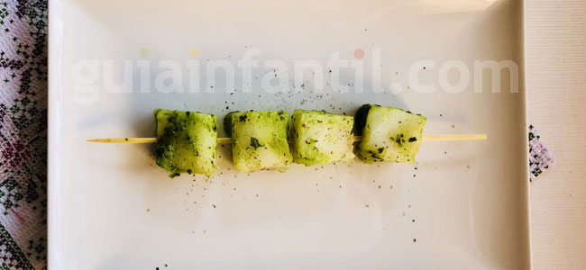 Brochetas de pescado. Paso 2