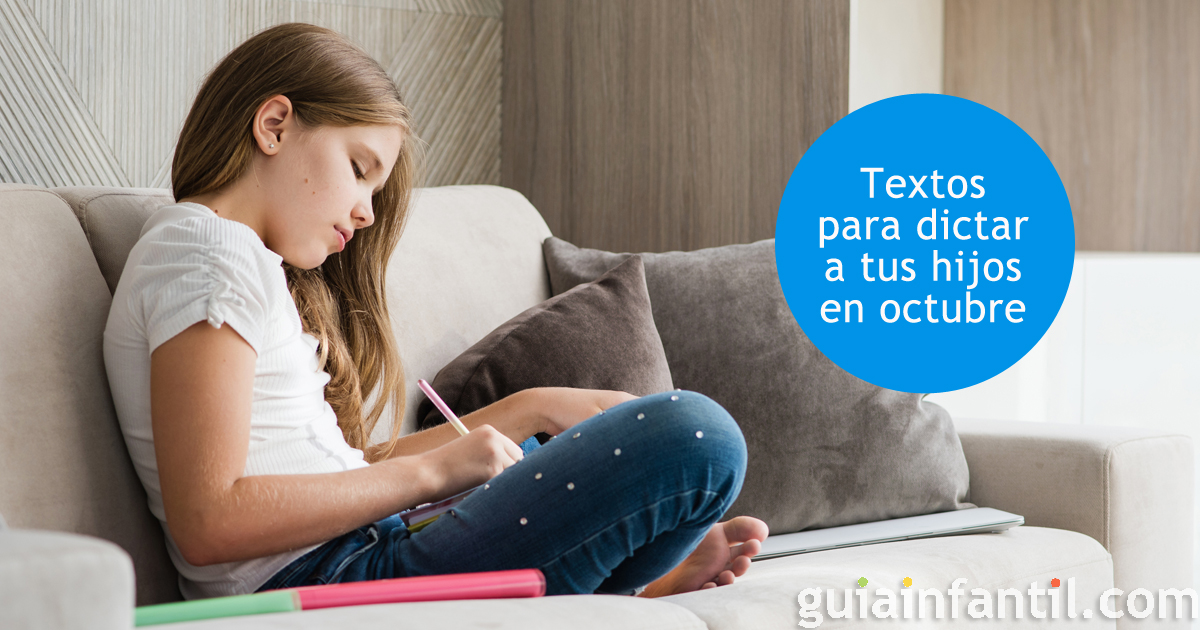 Los dictados de octubre para niños