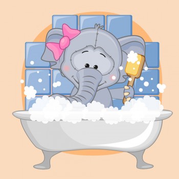 Bañar un elefante, un poema infantil sobre las dificultades