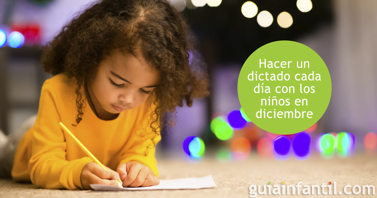 Calendario de adviento de dictados para tus hijos